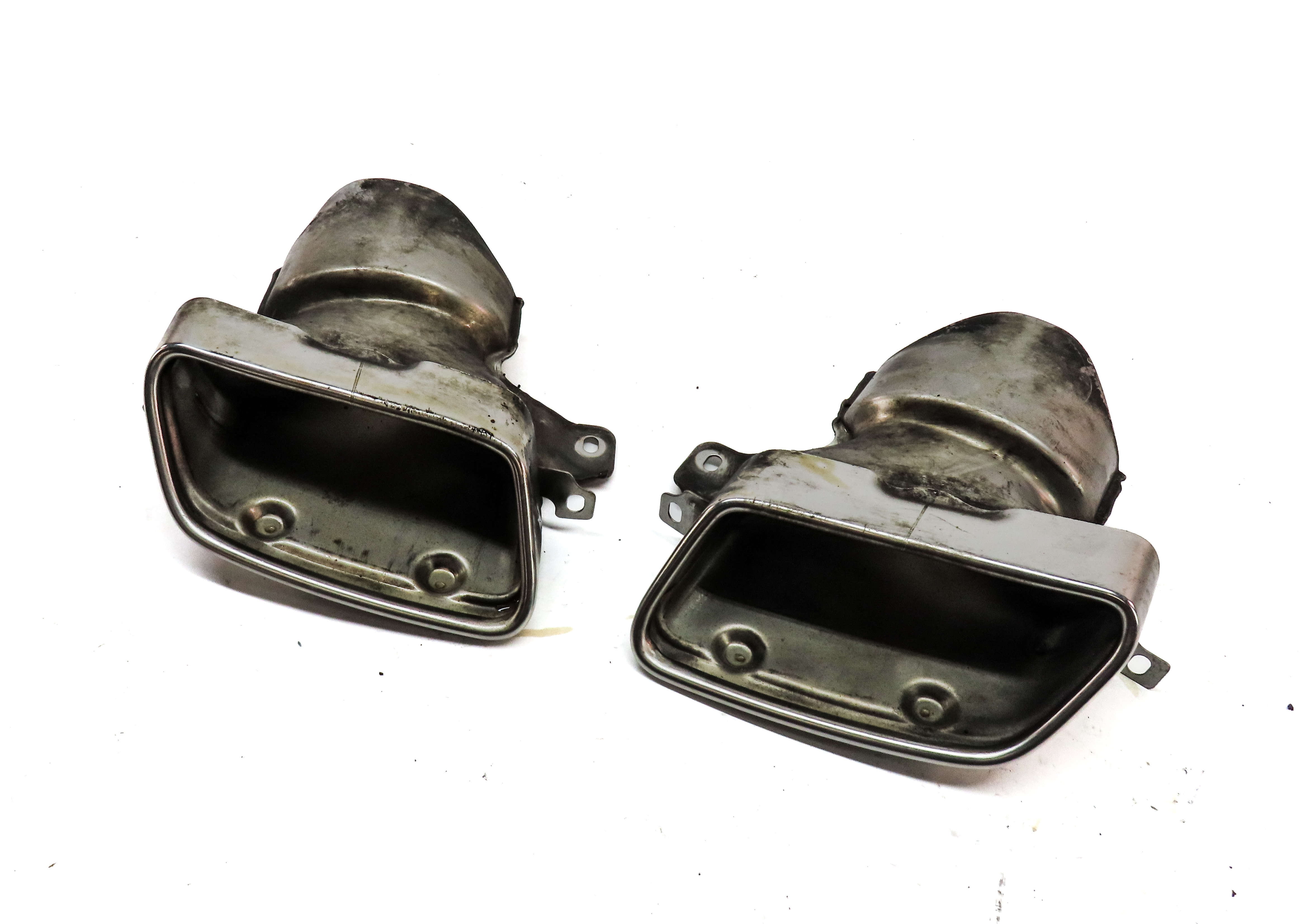 2012 MERCEDES BENZ E350 (W212) REAR LEFT & RIGHT EXHAUST TIP SET (CHROME) — exact item pictured